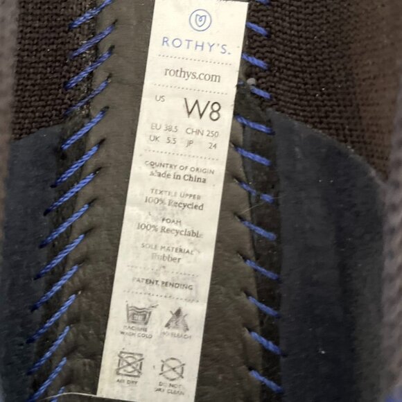 Rothy's Woman's Black The Flat Classic Shoes SZ 8 - Picture 8 of 13